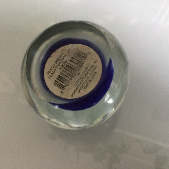 Glass Paperweight With Blue Star - Picture 3 of 4